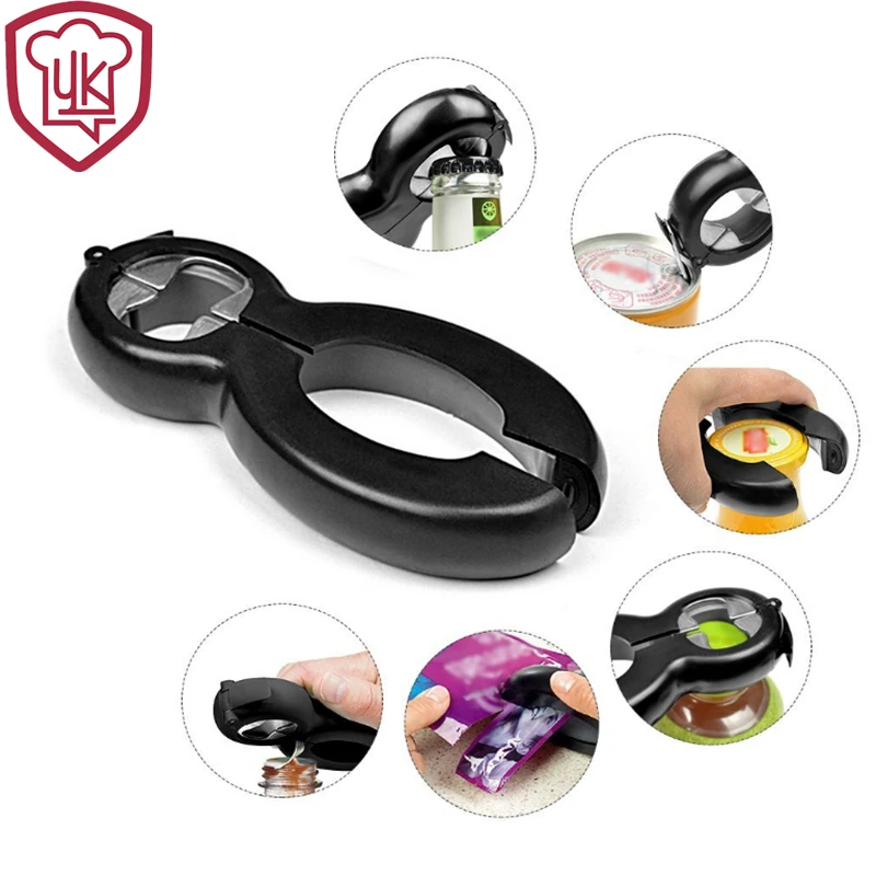 

6 In 1 Stainless Steel Bottle Openers Can Openers Beer Openers Multifunctional Kitchen Openers