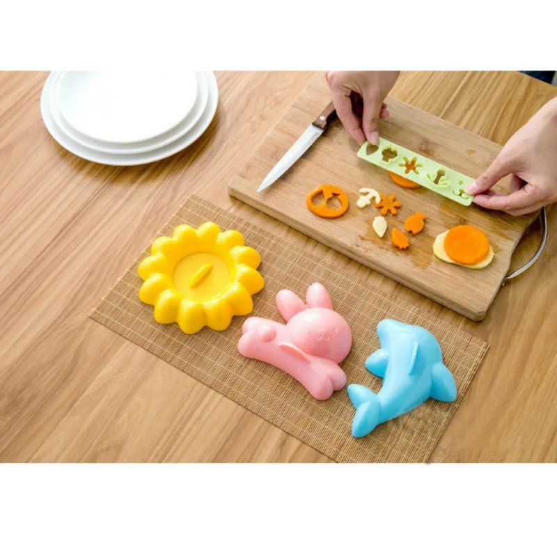 3 Baby Grinding Food Supplement Baby Food Maker Shake Rice Ball Mold Cutter Food Decoration Kids Lunch DIY Mould Kitchen Tools