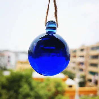 

1.18" Blue Glass Magic Smooth Ball Gorgeous Crystal Chandelier Pendants Christmas Tree Hanging Drops Home Decoration