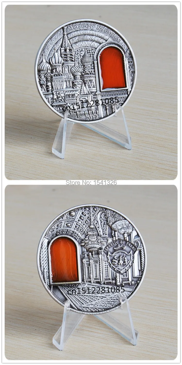 2012 Palau Mineral Art Series Moscow Kremlin Silver plated Coin.jpg