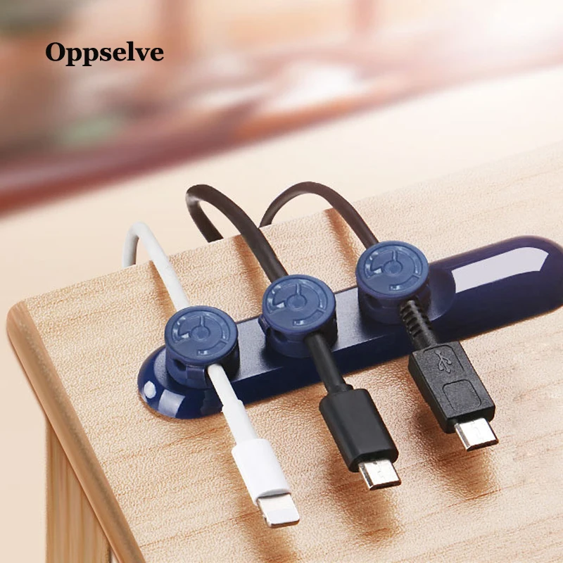 Oppselve магнитный зажим для кабеля для мобильного телефона USB Дата-кабель органайзер для USB зарядное устройство магнитный держатель настольный кабель намотки