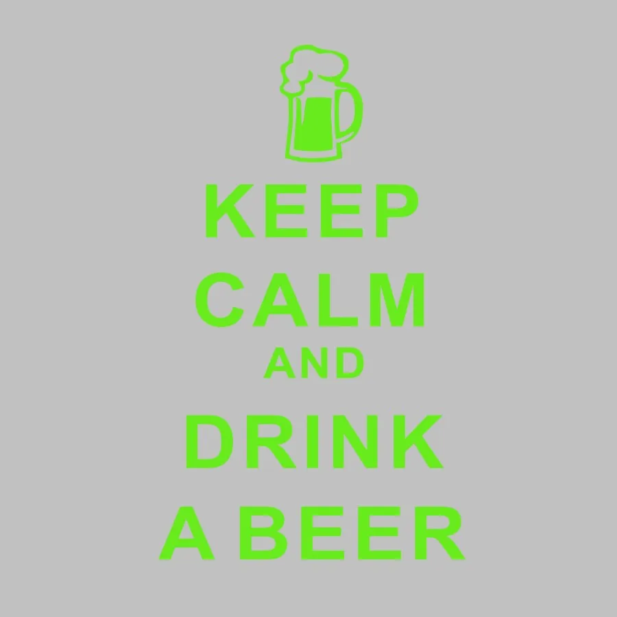 DCTOP Keep Calm And Drink A Beer kitchen стикер, стены, персонаж, домашний декор, черная Водонепроницаемая настенная роспись - Цвет: Светло-зеленый