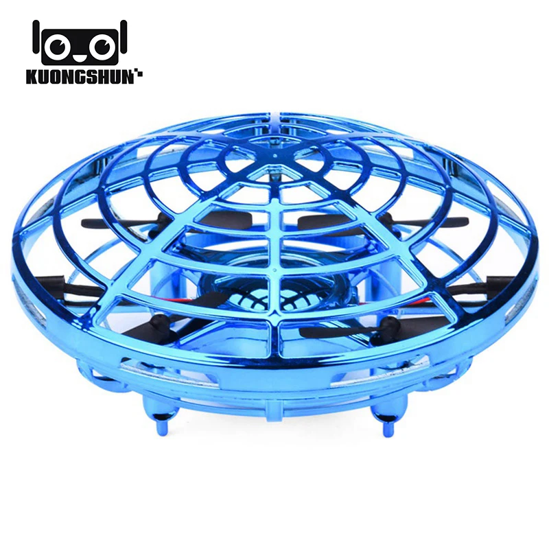 KUONGSHUN Anti-collision Hand UFO Ball Flying Aircraft RC Toys Hand-Controlled Suspension Induction Drone For Child | Электронные