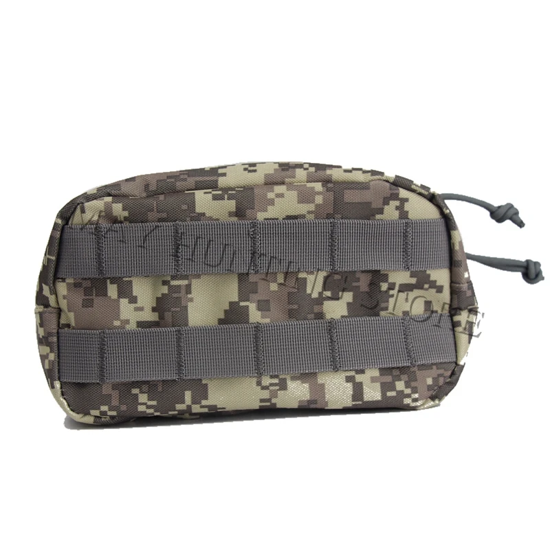 

US Army ACU Tactical Emergency Survival pocket Outdoor double zipper Camping Hunting Tool pouch Horizontal Molle Pouch Waist Bag