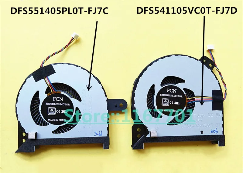 buy Laptop Notebook CPU GPU cooling Fan for Thunderobot TR 911 Targa T6A T6B T6C B5Ta FX504 DFS551405PL0T FJ7C DFS541105VC0T FJ7D