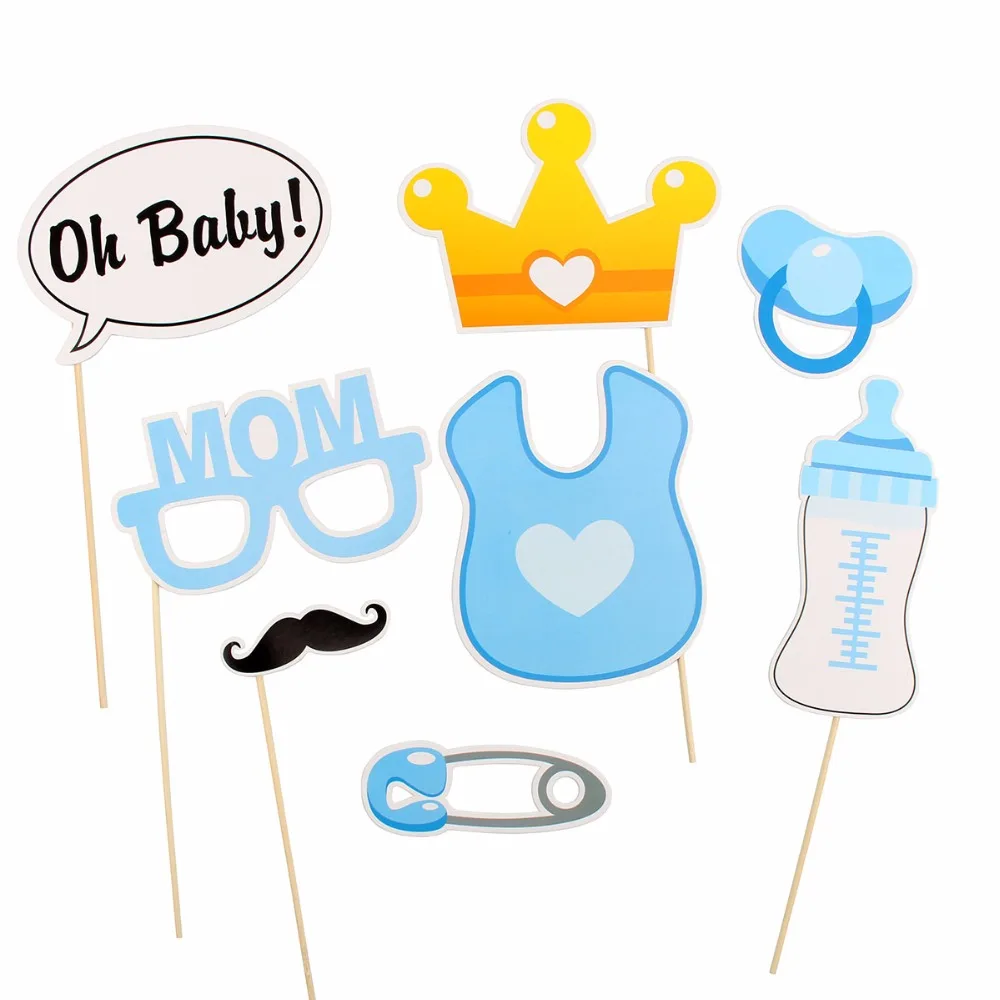 Heronsbill 25 штук Baby Shower Photo Booth Реквизит его мальчик девочка украшения для младенцев