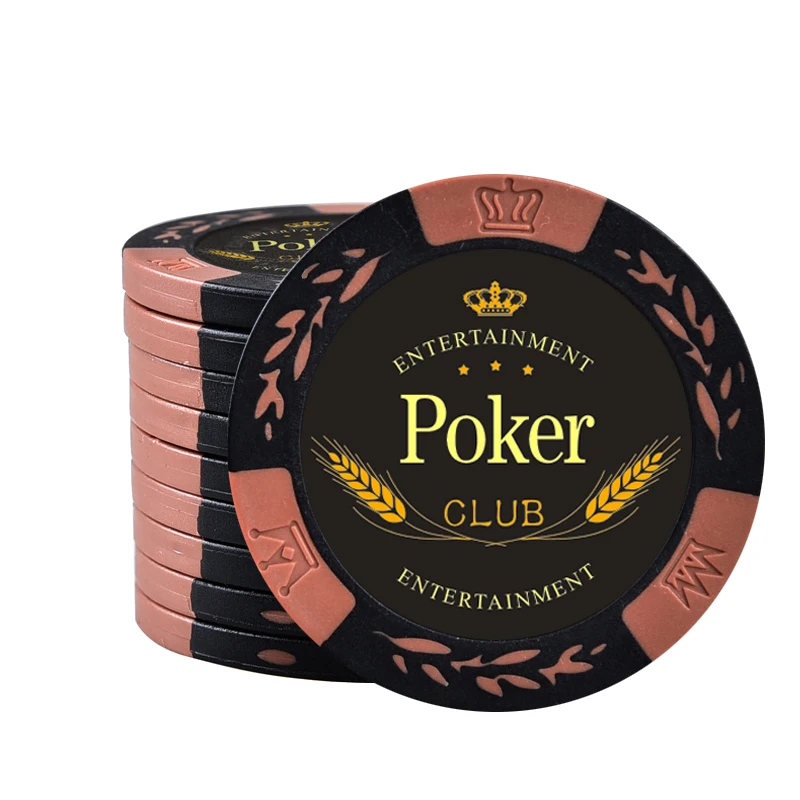 10 шт./лот Премиум глиняные фишки 14 г без значения PokerClub узор Высокое качество Texas Hold'em покер азартные игры чип казино