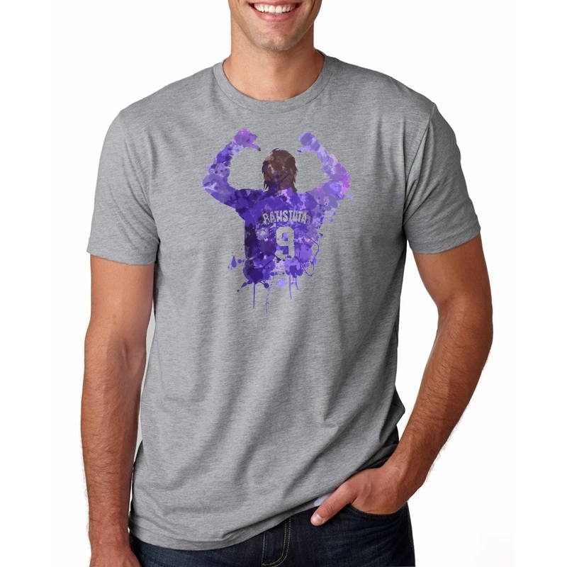 

tide brand short sleeve T-shirt Gabriel Omar Batistuta Fiorentina Roma Milan Argentina Serie A Italiana Italy jersey Tees