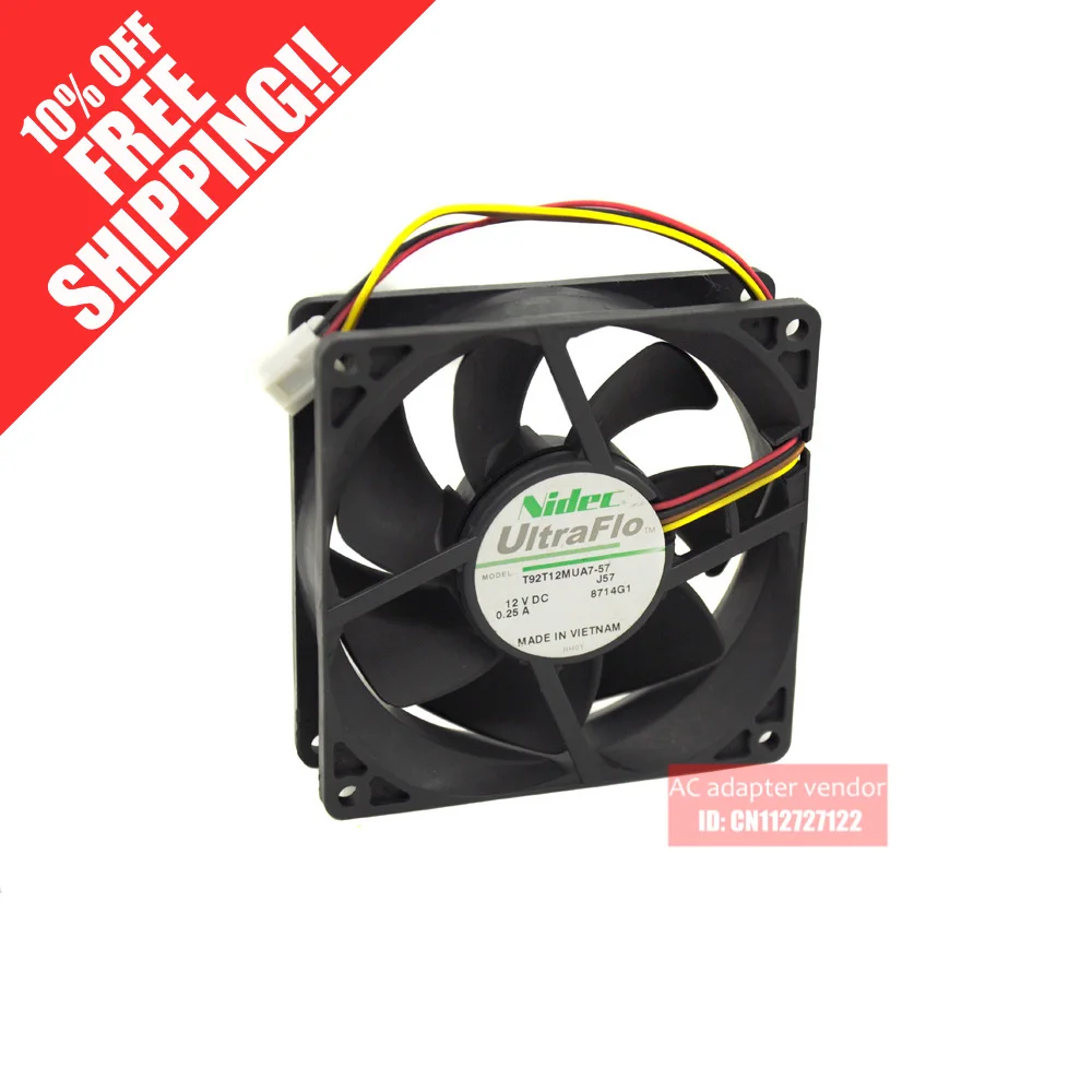 Nidec UltraFlo 9025 0.25A T92T12MUA7-57 тишина Вентилятор охлаждения | Компьютеры и офис