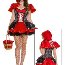 Маскарадный костюм Красной Шапочки для женщин; сказочный костюм на Хэллоуин