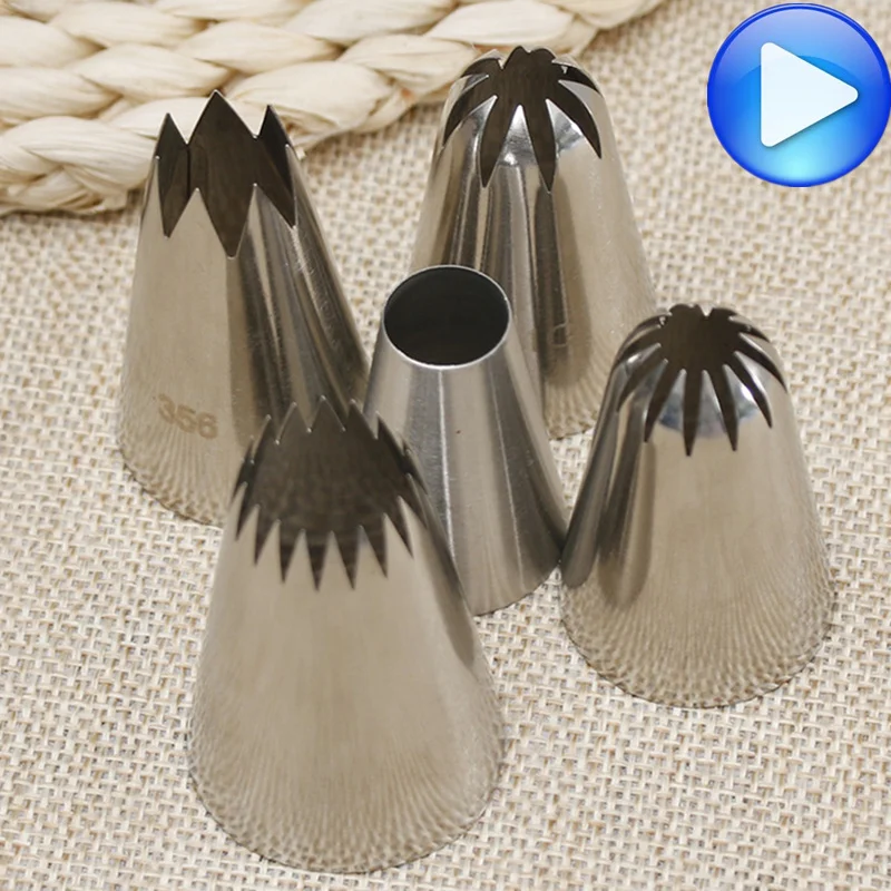 

Large Metal Cake Cream Decoration Tips Set Pastry Tools Stainless Steel Icing Piping Nozzle Cupcake Cookie Dessert Decorators