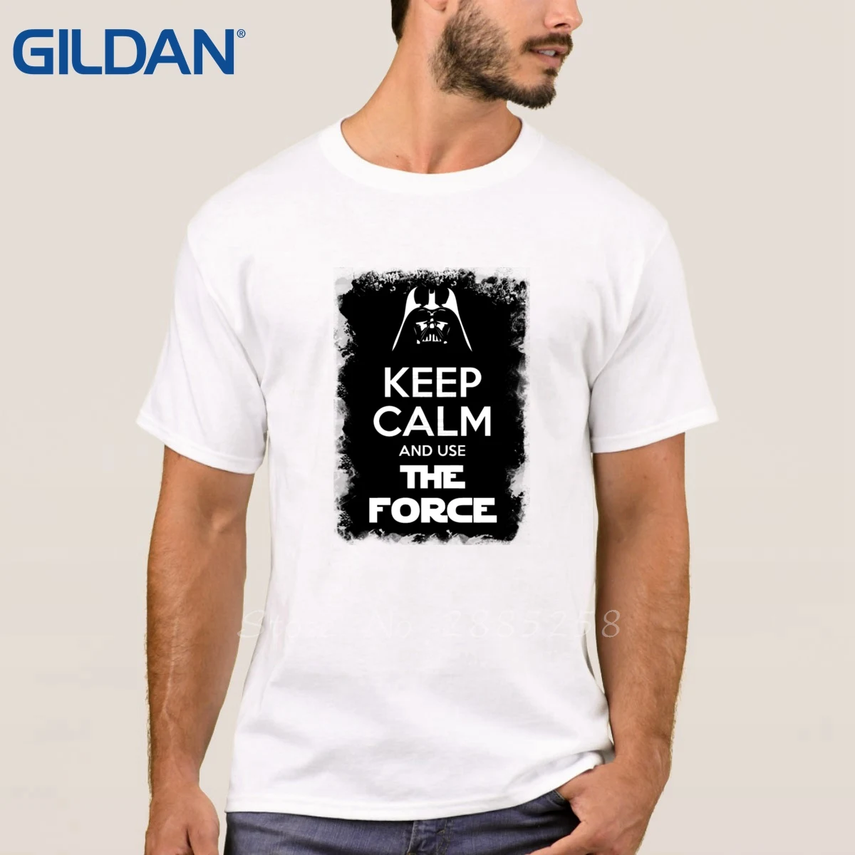 Unisex Hip-Tope Tee Shirts Star Wars Trendy Keep Calm And Use The Force Ringer Black Simple Ali T | Мужская одежда