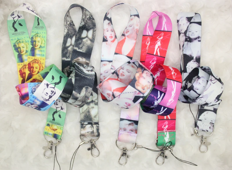 

10pcs hot star key lanyards id badge holder keychain Neck straps for mobile phone H-659