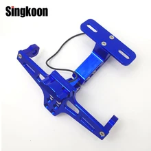 CNC мотоциклетные держатель номерного знака Рамка Кронштейн светодиодный свет для BMW с героями мультфильма «Холодное сердце», K 650 700 800 1200 1300 GS R RS Приключения R1200GS R1200G