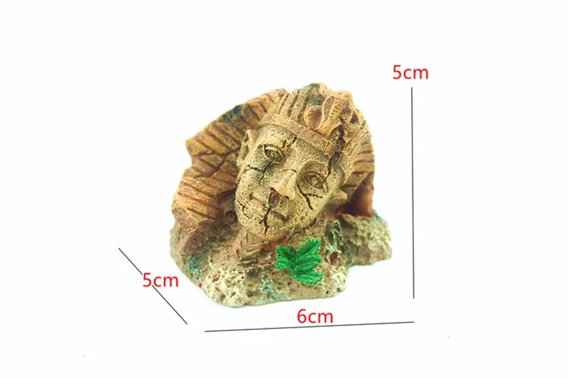 Украшение аквариума египетская голова Фараона статуи 6*5*5 см ящик для пресмыкающихся аквариумов орнамент