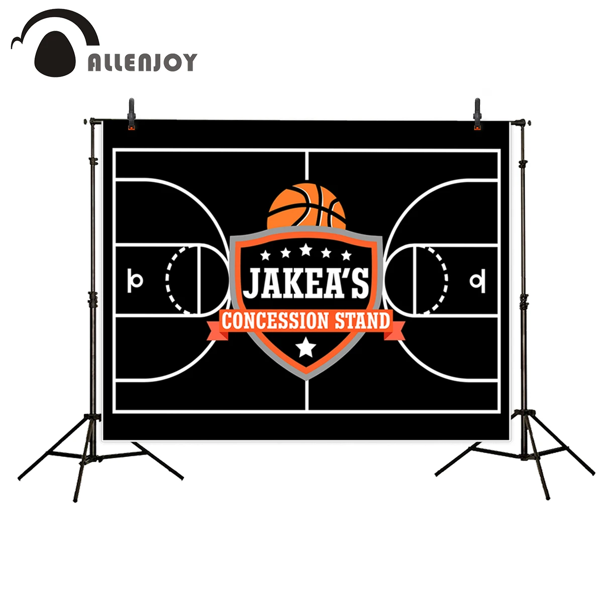 

Allenjoy backgrounds for photo studio Black basketball game poster customizeization backdrop new original design fantasy props
