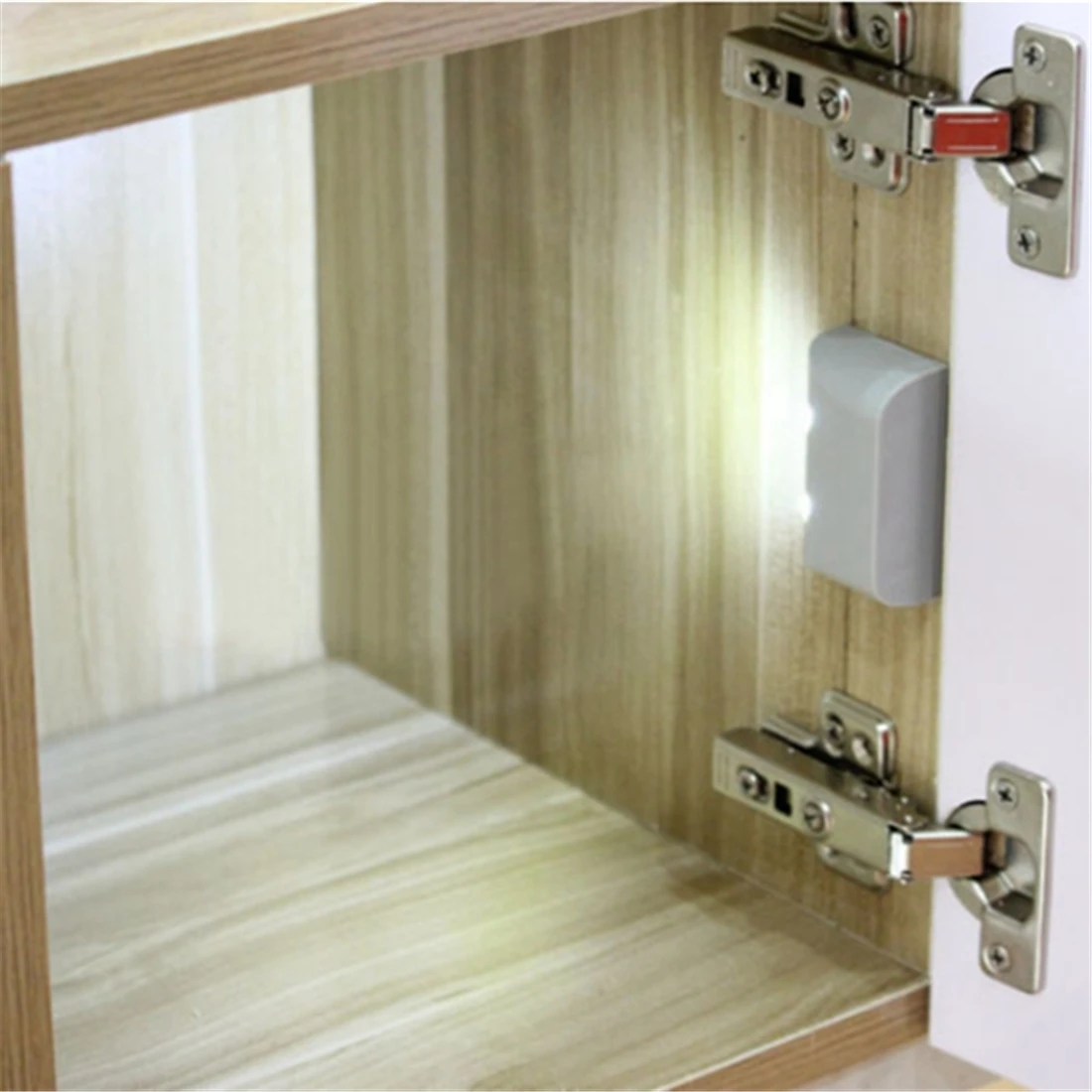 Inner Hinge LED PIR Sensor Night light Cabinet Wardrobe Door Switch white lamp 