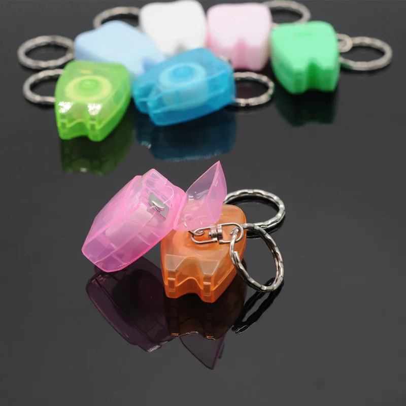 

Portable Teeth Keychain Dental Floss For Teeth Cleaning Oral Care Dentist Gift