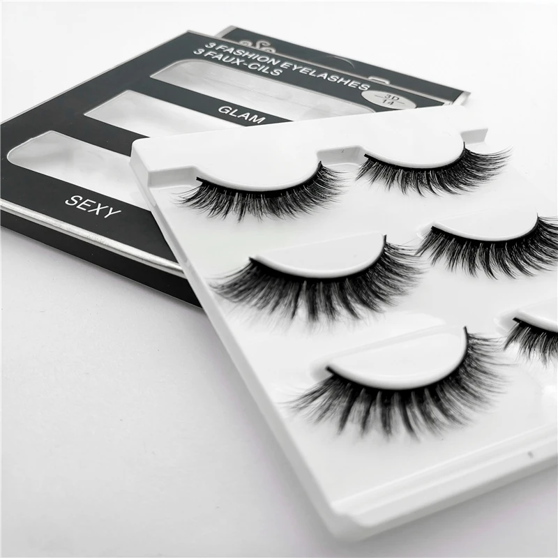 

3 Pairs Natural Fake Eyelashes Beauty Make up Thick Long Voluminous Messy Style Eye Lashes Extension