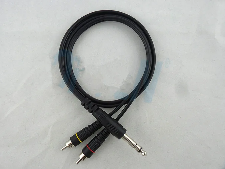 6.35 6.5 double track to 2 RCA Turn the double lotus Audio line Double parallel audio cables 6.35 6.5 double track to 2 RCA Turn the double lotus Audio line Double parallel audio cables