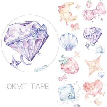 

Special ink 40mm wide Shellfish strawberry diamond decoration washi tape DIY planner scrapbooking masking tape escolar