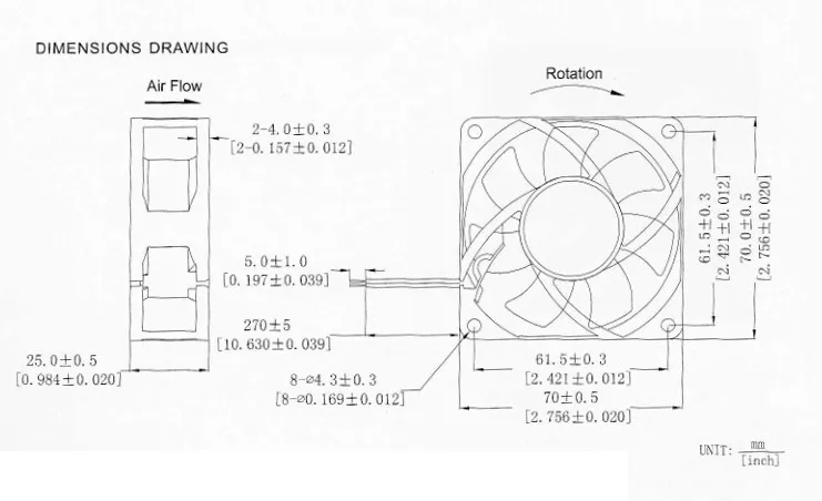 DC 12 V 3PIN 7 см сантиметров 70x25 70x70x25 материнской скорости вентилятора охлаждения