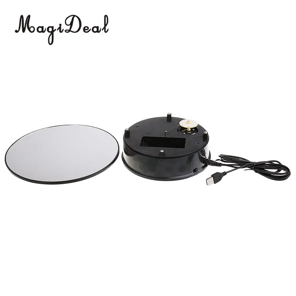 Double Use  360 Turntable Rotating Jewelry Watch Phone Ring Display Stand Holder Turn Table Plate Novelty Gift Toy