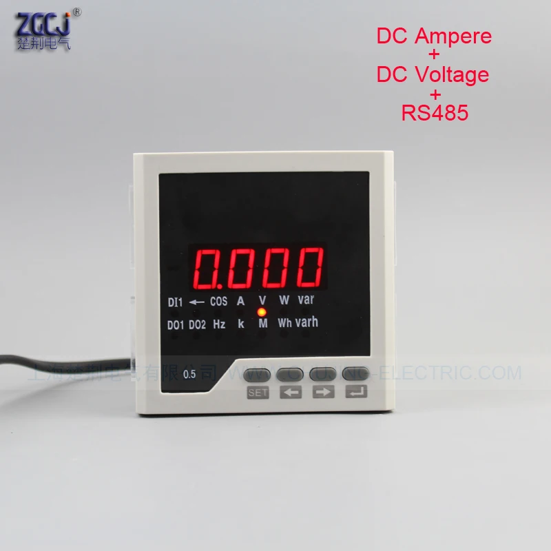 

DC220V,5A or DC600V ,5A Digital DC ampere and voltage combination panel meter DC24V supply DC panel meter with RS485 interface