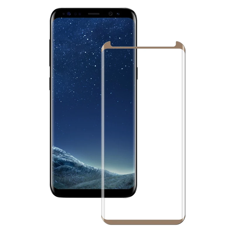 JGKK для samsung S9 Plus Note 9, 3D чехол из закаленного стекла, Защитная пленка для экрана samsung Galaxy Note 8 Note 9 S9 Plus - Цвет: Золотой