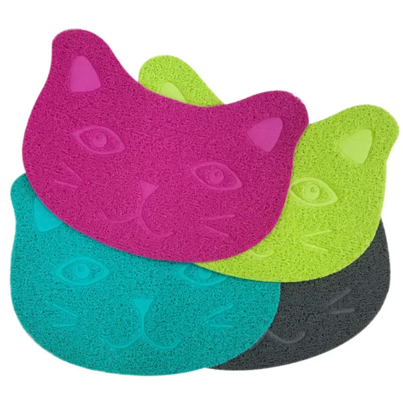 

Pet Cat Mat PVC Pad Toilet Home Waterproof Kitten Feeder Mats Cat Litter Trapper Easy Cleaning Mat for Cat