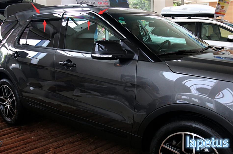 Exterior ! 4 Pcs For Ford Explorer 2016 2017 Window Visors Awnings Wind