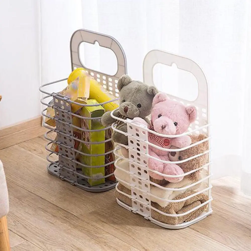 سلة الغسيل القابلة للطي تخزين برميل الدائمة لعب خزانة ملابس دلو الغسيل حامل مُنظِم الحقيبة المنزلية