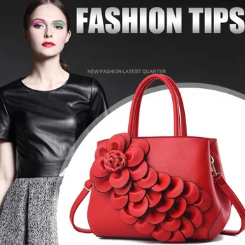 

1 Pcs Women Lady Handbag Shoulder Bag Flower PU Leather for Mobile Phone Money New