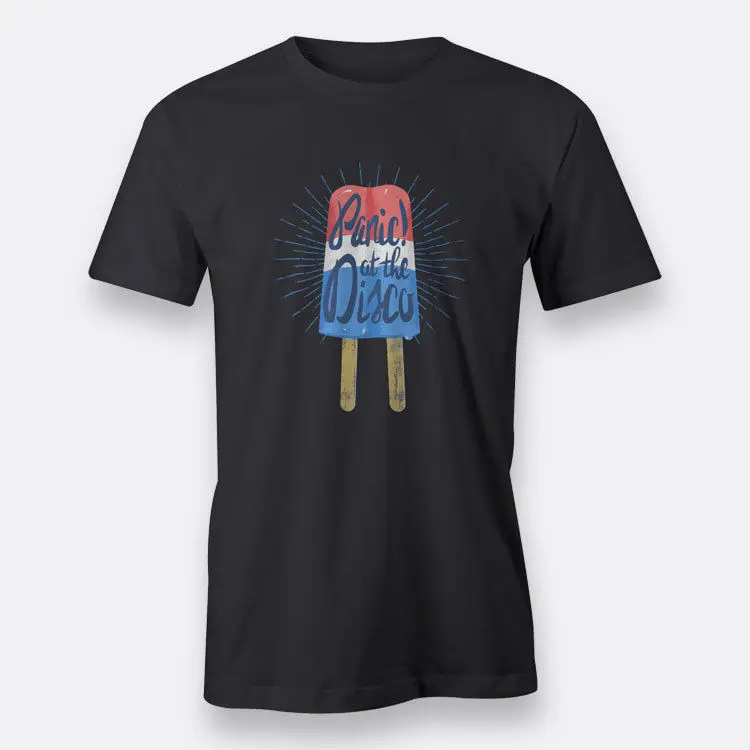 Panic! at the Disco Rock Concert Poster Black Men's T-Shirt Cotton S-XXXL Size mens fashion 2019 white t shirt  harajuku tshirts
