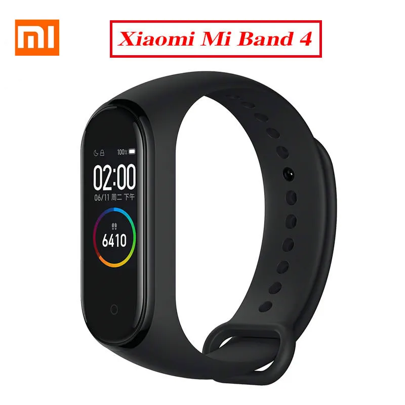 Смарт браслет Xiaomi Mi Band 4 с цветным экраном фитнес пульсометром 135 мАч Bluetooth 5 0