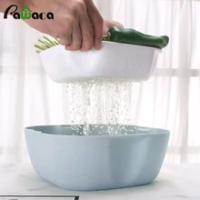 

2-in-1 Colander with Bowl Double Layer Multifunction Drain Basket Kitchen Strainer Sieve Colander for Vegetables, Fruits, Noodle