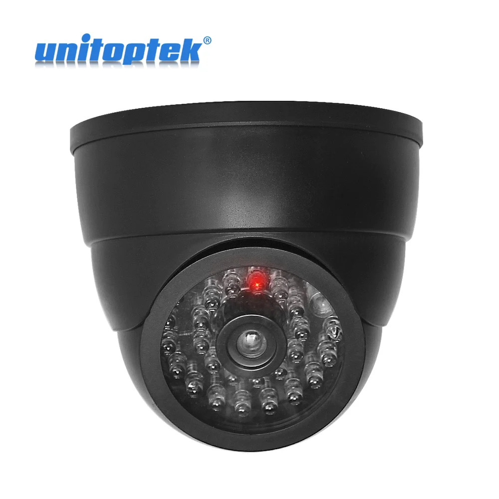 

Outdoor CCTV Fake Simulation Dummy Camera Home Surveillance Security Dome Mini Camera Flashing LED Light Fake Camera Black