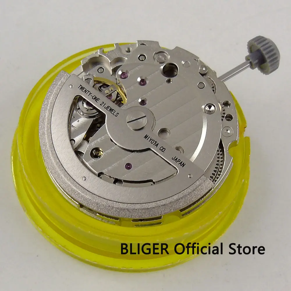 

21 jewels Mechanical MIYOTA 821A Automatic winding movement components date display wristwatch movement watch winder BM17