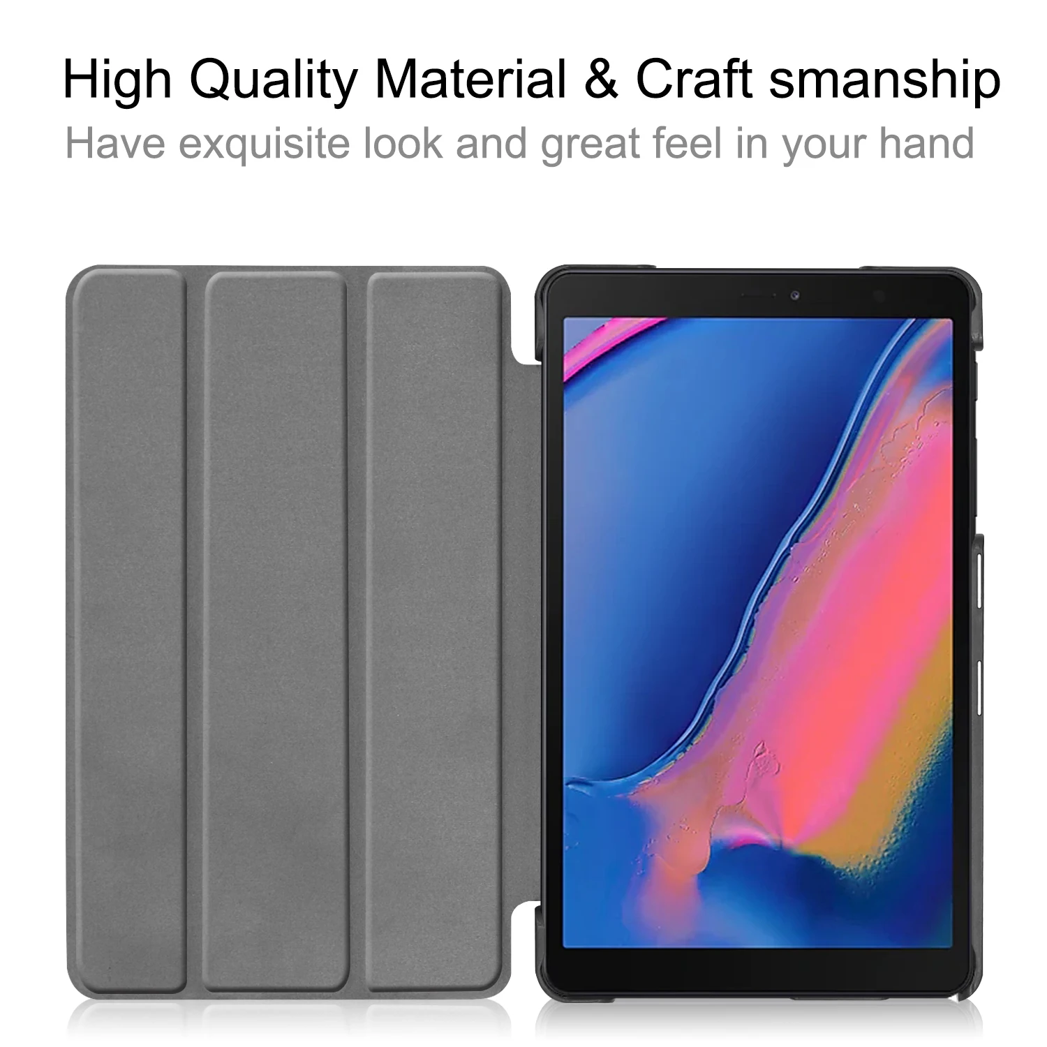 Тонкий Магнитный чехол для планшета Samsung Galaxy Tab A SM P200 P205 (2019) защитный + Бесплатный