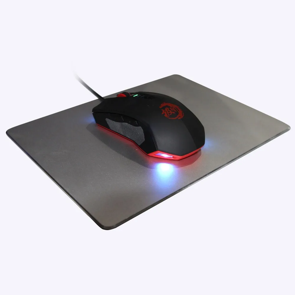 Aluminum Metal Material with Non Slip Rubber Bottom Mouse Pad for Game