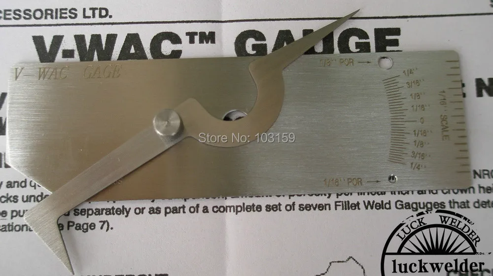 

V-Wac Gage Biting Edge Single Welding Gauge Welder Inspection Inch