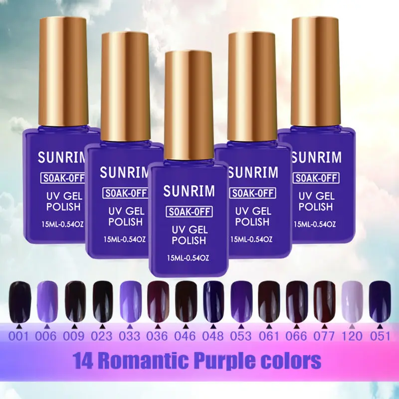 Uv гель лак комплект Лак для ногтей фиолетовый esmaltes permanentes 15 мл Лаки Су Цвет УФ