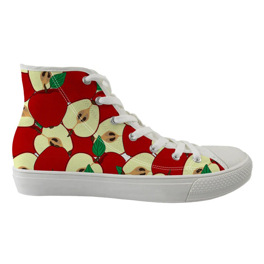 

Vivid 3D Fruit Pattern Women High Top Flats Shoes Woman Leisure Canvas Vulcanized Shoes Comfort Ladies Zapatos Mujer