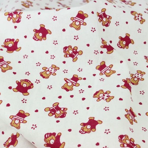 Lovely bear Printed 100 Cotton Flannel Fabric for Children Sleepwear Baby Blankets Garment