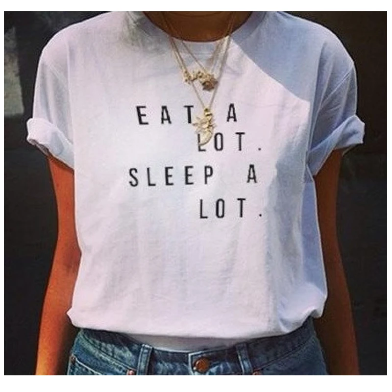 sleeping a lot summer style eat a lot sleep a lot letter t shirts tops for sleeping a lot summer style eat a lot sleep a lot letter t shirts tops for