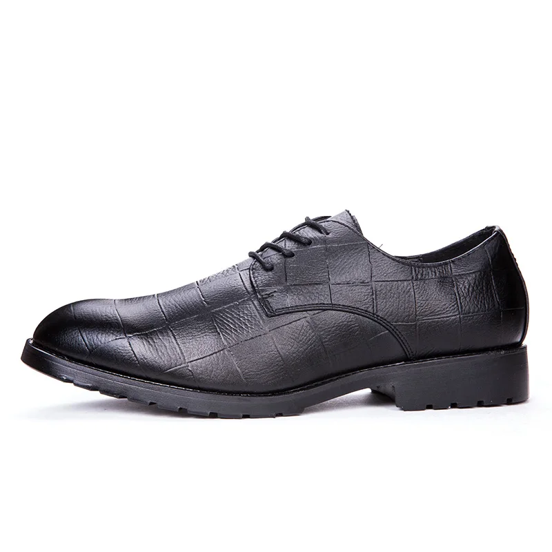 men shoe pointed toe italian formal dress leather silver ballet flats male footwear luxury brand 2017 derby oxford shoes for men (4)