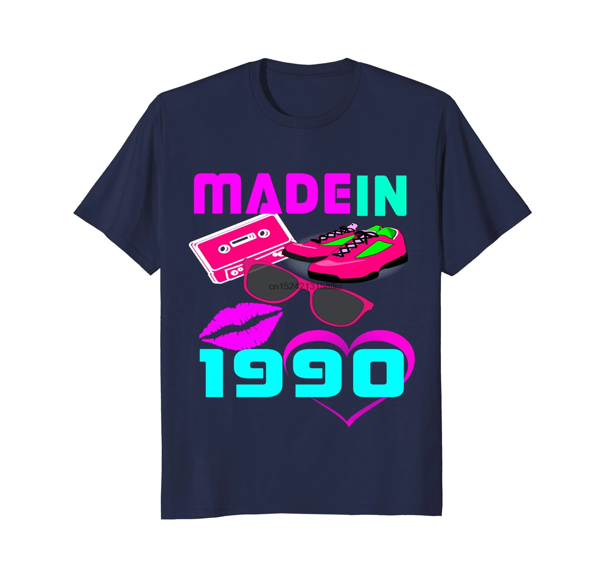 

Made In 1990 Retro Neon Birthday T Shirt