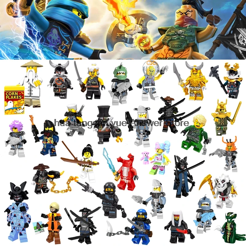 

Ninjago Legoings Figures Ninja Heroes Kai Jay Cole Zane Nya Pythor Masters of Spinjitzu DIY Model Toys Kids Legoings Ninjagoings