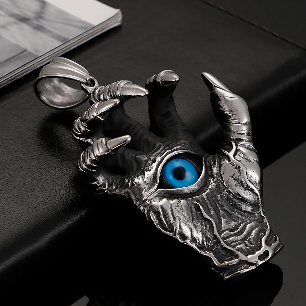 Мужская цепочка с подвеской в виде когтя дракона из нержавеющей стали|Ожерелья