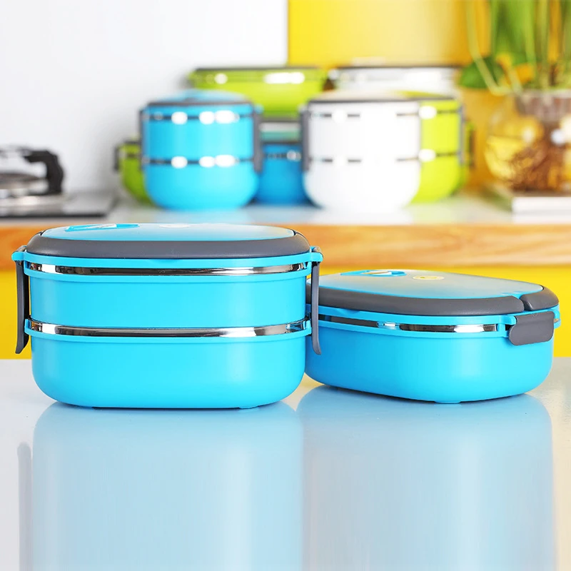 Stainless Steel Insulation Box Oval High Sealing Folding Double Handles